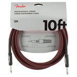 Fender 990820061 Professional Series Instrument Cable – 10 ft – STR/STR – Red Tweed