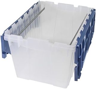 Akro-Mils 66486 FILEB 12-Gallon Plastic Storage Hanging File Box with Attached Lid, 21-1/2-Inch by 15-Inch by 12-1/2-Inch, Semi-Clear