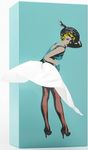 Flying Skirt Tissue Box - Charming Vintage Pop Art Tissue Holder - Restyles Itself After Each Dispense - Add a Decorative Touch to Any Room - Designed by Spextrum (Mint)