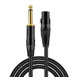 DEVICE OF URBAN INFOTECH Xlr Cable Xlr Female To 1/4 Inch (6.35Mm) Trs Jack Microphone Cable 3Pin Xlr Cable For Microphones,Speakers,Sound Consoles And Other Devices (6Mtr.),Black