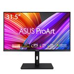 ASUS ProArt Display PA328QV Professional Monitor – 31.5-inch, IPS, WQHD (2560 x 1440), 100% sRGB, 100% Rec.709, Color Accuracy ΔE < 2, Calman Verified, Ergonomic, Black