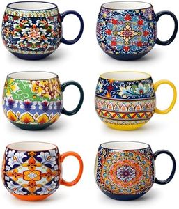 vancasso Coffee Mugs Set of 6, 18oz Ceramic Coffee Cups, Colorful