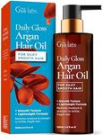 Gya Labs Daily Gloss Argan Hair Oil for Frizzy Hair - Premium Argan Oil for Damaged Hair & Frizz Control Dry Hair Oil - Color Protectant, Strengthens & Adds Sheen (100ml)