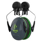 JSP Sonis1 Helmet mounted Ear Defenders Grey/Green (AEB010-0CY-800)