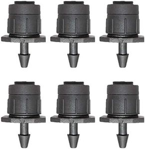 Lxcom Lighting 100 Pcs Irrigation Drippers Adjustable Drip Emitter Micro Spray 360 Degree Full Circle Pattern Water Flow Irrigation Drippers Sprinkler Drip Watering System Parts Drip Irrigation(Black)
