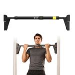 Cult Adjustable Pull-Up Bar for Home for Kids and Adults | 300 kg Weight Capacity | Heavy-Duty Steel Wall Mounted & Doorway Bar | Anti-Skid Grip Multi-Grip Pull-Up Bar for Home Workout | No-Drill Installation for Pull Ups, Chin Ups & Core Training | Size - 76 -110 cm