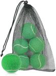 LvxNysa 6pcs Tennis Ball Green Tennis Balls with mesh Bag Beginner high Elasticity Practice Tennis Loose Tennis Balls for Dogs (Grass Green)