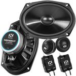 NVX® NSP69KIT 6x9 Car Speakers, 920 Max, 320W RMS, 2-Way Component System w/Silk Dome Tweeters & Passive X-Overs, Easy to Install in Cars/Trucks/Doors (Pair)