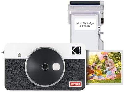 Kodak Mini Shot 2 Retro Portable Wireless Instant Camera & Photo Printer, Compatible with iOS & Android and Bluetooth Devices, Real Photo (2.1x3.4) 4Pass Technology - White