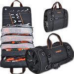 WELKINLAND Men's tool roll, Tool roll up bag, Roll up tool bag, Tool roll organizer, Mechanic Tool roll bags, Motorcycle tool roll bag, Wrench roll up pouch, Electricians wrench roll for car