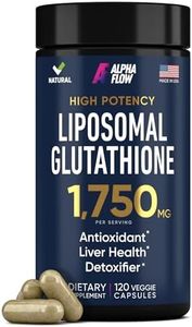Liposomal Glutathione Supplement 1000MG + 750MG- Glutathione Liposomal with VIT C + Phospholipid Antioxidant Complex - Liver Detox and Immune Support Supplement - 120 Caps - Powder&Liquid Alternative