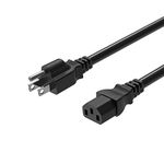 Mackertop 16AWG Universal Power Cord 6 Feet Monitor Power Cable for Computer, PC Monitor, Smart TV, Printer Power Supply 3 Prong UL Listed