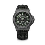 Victorinox I.N.O.X. Carbon Watch with Black Dial and Black Paracord Strap