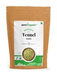 Pure Organio Organic Fennel Seeds, Natural and Fresh Organic Saunf, Flavorful and Aromatic, Perfect for Cooking and Wellness, Saunf Organic, NPOP Indian Organic Certified (800 GM)