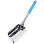 Ash Shovel for Fire Pit Fireplace Shovel Tool Solowilder Gardening Shovel Fireplace Scoop Charcoal Shovel (14.6“ Blue)