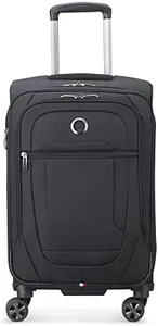 DELSEY Paris Helium DLX Softside Expandable Luggage with Spinner Wheels, Black, Carry on 20 Inch, Helium DLX Softside Expandable Luggage with Spinner Wheels