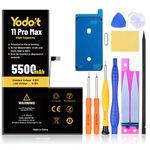 4500mAh Battery for iPhone 11 Pro Max, Upgraded Yodoit High Capacity Replacement Battery 0 Cycle for Model A2161, A2220, A2218 iPhone 11 Pro Max Full Repair Tools Kits Within