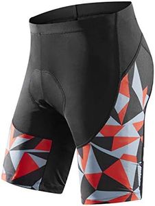 Santic Cycling Shorts Men Padded Cycle Shorts Mens Mountain Bike MTB Shorts for Men Red EU S