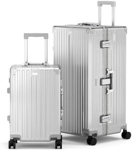 ALPHA CAMP 2-Piece Luggage Set, 20 Inch Carry-On & 30 Inch Trunk Luggage