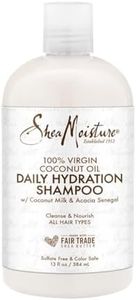 Shea Moisture 100% Virgin Coconut Oil Daily Hydration Shampoo w/ Coconut Milk & Acacia Senegal, Pack Of 1
