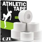 Finger Tape - QZL White Athletic Tape for Fingers & Toe, Sport Tape & Grip Tape for BJJ, Jiu Jitsu, Turf Tape Football, Rock, Climbing,Bat, Boxing, Soccer, Golf, Volleyball (1")