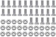 M5 Nuts and Bolts, Greenhouse Bolts and Nuts Sets, Hex Nuts and Square Head Bolts for Installing and Fixing Greenhouse, Household, Machenical Appliance (Pack of 50)