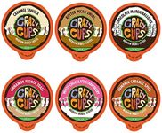 Crazy Cups Flavored Decaf Coffee Variety Pack, Hot or Iced Coffee for Keurig K Cups Machines, Decaf Variety Pack Coffee in Recyclable Pods, 24 Count (Pack of 1)