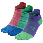 TRIWONDER 3 Pairs Toe Socks Five Finger Socks Running Socks Ankle Socks Breathable Sport Sock Mini Crew Socks (Multicolor, M)