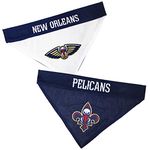 Pets First NBA Dog Bandana - New Orleans Pelicans Reversible Pet Bandana. 2 Sided Home & Away Sports Bandana with a PREMIUM Embroidery TEAM Logo, Large/X-Large