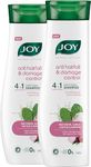 Joy Red Onion Shampoo for Hair Fall Control (340ml x 2) | 4 in 1 Conditioning Shampoo that Strengthens Hair, Reduces Hair Fall & Repairs Damaged Hair | Sulphate & Paraben Free Value Combo Pack