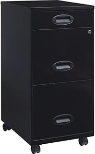 Lorell SOHO Mobile Cabinet, Black Black