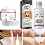 1set (2pcs) Snow Bleach Cream - Snow Bleaching Cream for Private Part Underarm Whitening,Dark Spot Corrector,Face & Body Skin Lightening Bleaching Cream for Intimate Areas Brightening (A)