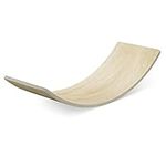 Navaris Kids Wooden Balance Board - Toddler Wobble Board Seesaw Rocker - Creative Play Curved Plywood Toy for Balancing, Sliding, Playing - Age 3+