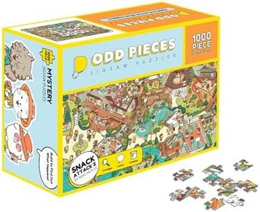 Mystery Jigsaw Puzzle-1,000 Pcs Mystery Puzzle with Storytelling Comics, Secret Ending-1000 Piece Puzzle for Adults & Kids –19.7'' x 27.6'' Frameable Magic Puzzle Art (Snack Attack 2)