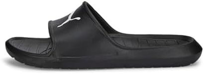 PUMA Unisex's Divecat V2 Lite Cat Slide Sandal, Puma Black Puma White, 11 US