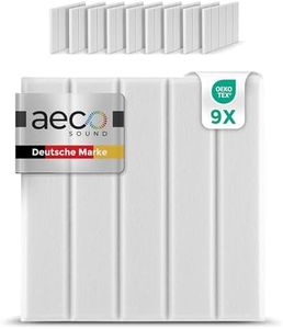 Aeco Sound® - Akustikpaneele Filz | 9 Stück je 30x30cm | selbstklebend | extra dick 1,5cm Akustik-Filz | Schalldämmung, Wandschutz, Akustikplatten, Schallschutz (Weiß)