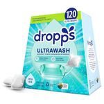 Dropps UltraWash Dishwasher Pods, Fresh Rain (120 Dish Tabs) - Biobased Power Deep Clean Dishwasher Detergent Tablets for Sparkling Shiny Dishes - No Rinse Aid or Pre-Wash Needed - Dishwashing Pods