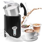 Duronic Milk Frother Electric MF500 BK 6 in 1 Coffee Milk Frothers Steamer, Automatic Hot and Cold Foam Maker, Hot Chocolate Machine with Milk Heater and Warmer for Latte Froth, Coffees and Matcha