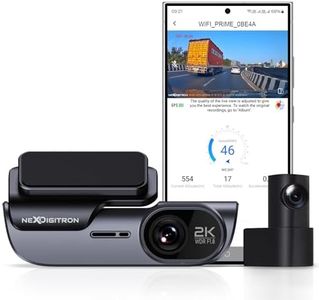 NEXDIGITRON Prime Dual Channel Dash Camera with in-Built GPS Logger, 2K+ Front & Full HD Rear, IMX335 Sensor, F1.8 6G 140° Wide Angle Lens, G-Sensor, WiFi, Optional Parking Mode, Upto 256GB Supported
