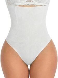 SAYFUT Tummy Control Thong Shapewear for Women 328 Waist Cincher Girdle Slimmer Sexy Thong Panty Shapewear White