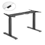 JIN OFFICE Electric Height Adjustable Desk | Dual Motor 3-Stage | 125Kg Wt. Capacity with Memory Presets | Premium Electric Sit Stand Desk Frame | Dual Motor Height Adjustable Table Frame Only