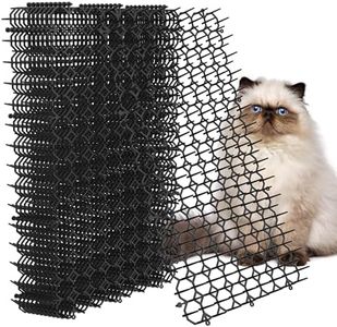 Hmyomina 16 x 8 Inch Scat Mat for Cats, 12 Pack Cat Scat Mat with Spikes - Deterrent Mat for Cats and Dogs - Cat Deterrent Outdoor & Indoor - Cat Spike Mat