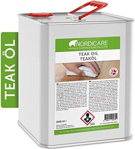 Nordicare Teak Oil (84 oz) - Wood Oil for The Entire Indoor Area - Revives The Original Color of Wood - Premium Teak Oil Wood Care Oil with Stain Protection - Natural Silk Matt Finish-Made in Denmark