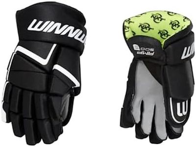 (33cm ) - Winnwell AMP500 Senior Hockey Gloves - Black