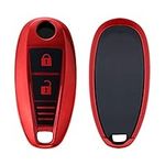 kwmobile Key Cover Compatible with Suzuki Sport 2 Button Car Key Keyless Go - Soft TPU Car Key Fob Protector Case - Red High Gloss