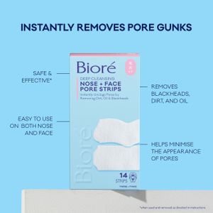 Biore Deep Cleansing Nose & Face Pore Strips Combo – 14 Pack