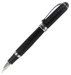 Gullor Jinhao X750 Calligraphy Fountain Pen Stainless Steel Medium 18KGP Nib - Black Skin