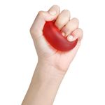 Flamingo Gel Exercise Ball for Hand, Grip Muscle Strengthening,Stress Relief, Arthritis, Finger, Wrist, Carpal Tunnel & Pain Relief | Color-Medium-Red | Size-U