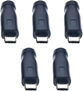 tunghey 5Pack Type C Power Adapter Type C USB Male to DC 5.5x2.1mm Female Connector Charge Barrel Jack Power Adapter Type C USB 5V Connector for Type C USB Charging Device