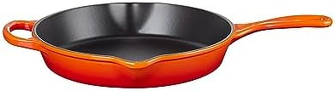 Le Creuset Skillet profond en fonte émaillée Signature avec poignée d'assistance et deux becs verseurs, 26 cm, 2 litres, Volcanique, 20187260900422
